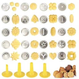 Cookie Press Gun and Icing Set Christmas Spritz Alloy Churro Maker With 4 Pastry Tip 20 Discs Biscuit Mold Tool