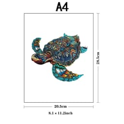 Turtle Wooden Jigsaw Puzzles for Adults Kids,Animal Shaped Pieces Jigsaw Puzzles Toys with Package, Christmas Gift Home Decor