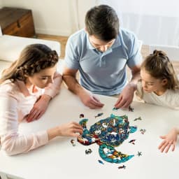 Turtle Wooden Jigsaw Puzzles for Adults Kids,Animal Shaped Pieces Jigsaw Puzzles Toys with Package, Christmas Gift Home Decor