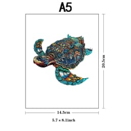 Turtle Wooden Jigsaw Puzzles for Adults Kids,Animal Shaped Pieces Jigsaw Puzzles Toys with Package, Christmas Gift Home Decor