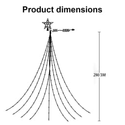 Christmas Pentagram Waterproof String Light Solar Outdoor Festivals Decorations 3M/2M Led Fairy Lamp 8 Modes Family Party Holida