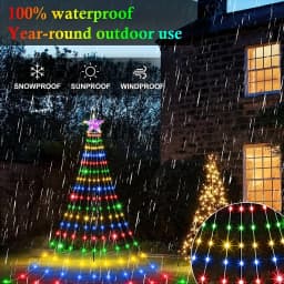 Christmas Pentagram Waterproof String Light Solar Outdoor Festivals Decorations 3M/2M Led Fairy Lamp 8 Modes Family Party Holida