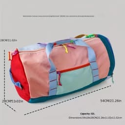 Alpaca Pattern Nylon Tote Bag Unisex Yoga Outdoor Sports Crossbody Bag for Travel Fitness Storage Christmas Gift