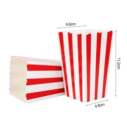 20/50pcs Popcorn Box Buckets Fries Cup Movie Night Kids Birthday Party Favors Snack Container Bag Wedding Christmas Supplies
