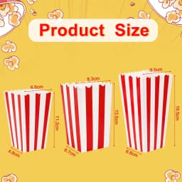 20/50pcs Popcorn Box Buckets Fries Cup Movie Night Kids Birthday Party Favors Snack Container Bag Wedding Christmas Supplies