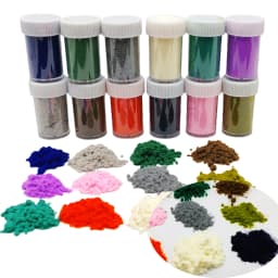 12 Colors 3D Candy Flocking Velvet Fuzzy Nylon Fiber Powder for Nail Art Manicure Taba Squishy Scenery Christmas Crafts DIY