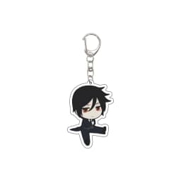 55MM Anime Keychain Ciel Phantomhive/Sebastian Michaelis/Baldroy Key Chain Acrylic Model Plate Christmas Gifts