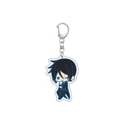 55MM Anime Keychain Ciel Phantomhive/Sebastian Michaelis/Baldroy Key Chain Acrylic Model Plate Christmas Gifts