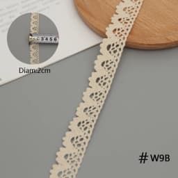 5 Meters Cotton Lace Trim Ribbon Beige Sewing Trim Lace Ribbon Crochet Lace Fabric DIY Wedding Party Craft Christmas Gift Decor