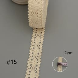 5 Meters Cotton Lace Trim Ribbon Beige Sewing Trim Lace Ribbon Crochet Lace Fabric DIY Wedding Party Craft Christmas Gift Decor