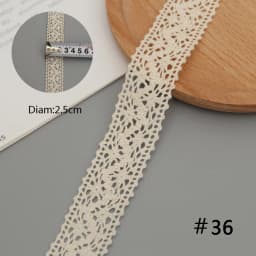 5 Meters Cotton Lace Trim Ribbon Beige Sewing Trim Lace Ribbon Crochet Lace Fabric DIY Wedding Party Craft Christmas Gift Decor