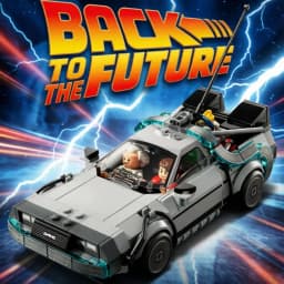 IN STOCK NEW MOC Back to the Future Time Machine Sports Car Building Block Model Bricks DIY Toy Birthday Christmas Gifts