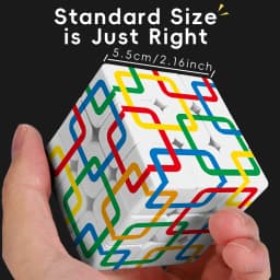 Square Grid Speed Cube, 3x3 Speed Cube Puzzle Cube, 3x3x3 Puzzle, Ideal Cube Puzzle Toy for Kids and Adults, Christmas/Birthday
