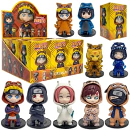 Anime 8cm Naruto 9pcs Set Random Blind Box Haruno Sakura Kakashi Sasuke Action Figure Movie Model Toy Birthday Christmas Gift