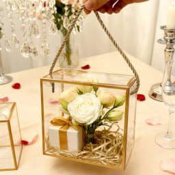 10 PVC Plastic Large Gift Boxes With Handles And a Laminated Design, Perfect For Christmas, Weddings, Birthdays And Parties.