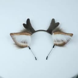 Cute Cosplay Antler Horn Hairband Women Simulation Plush Deer Ear Anime Accessories Pretended Christmas Party Costume Props Gias