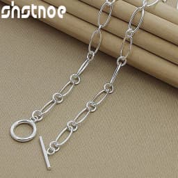 SHSTONE 925 Sterling Silver Multi-Loop Necklace For Women Party Engagement Wedding Fashion Fine Jewelry Birthday Christmas Gift