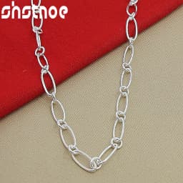 SHSTONE 925 Sterling Silver Multi-Loop Necklace For Women Party Engagement Wedding Fashion Fine Jewelry Birthday Christmas Gift
