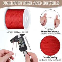 50M/Roll 0.8mm Nylon Cord Satin String Beading Thread Chinese Knot Cord for Macrame Bracelets Jewelry Making Christmas Ornament