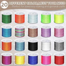 50M/Roll 0.8mm Nylon Cord Satin String Beading Thread Chinese Knot Cord for Macrame Bracelets Jewelry Making Christmas Ornament