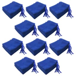 50 Pieces Blue Velvet Drawstring Jewelry Storage Pouch Gift Bags Candy Pouch Christmas Wedding Party Favor Wholesale 5x7cm
