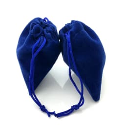 50 Pieces Blue Velvet Drawstring Jewelry Storage Pouch Gift Bags Candy Pouch Christmas Wedding Party Favor Wholesale 5x7cm