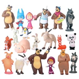 NEW 10Pieces Masha and the Bear Action Figure Anime Model Cartoon Toys anime figure For Friends gifts Christmas gift