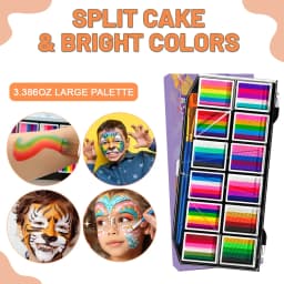 12 Grids colors Face painting Body paint Makeup rainbow Water-based Colorful Painting Set Christmas Palette for Adults and Kids