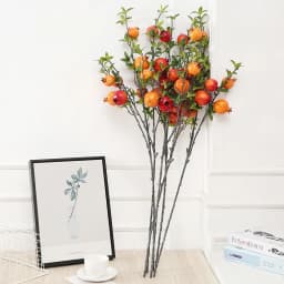 New Artificial Pomegranate Long Branch 6-Fruit Artificial Fruits Flowers For Home Wedding Party Table Decoration Christmas Decor