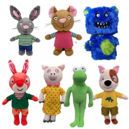 Anime Pip and Posy Plush Doll Cartoon Soft Stuffed Animal Rabbit Mouse Plushie  Toys Birthday Christmas Gifts for Kids Boys Girl