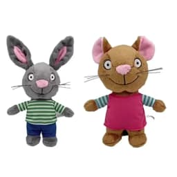 Anime Pip and Posy Plush Doll Cartoon Soft Stuffed Animal Rabbit Mouse Plushie  Toys Birthday Christmas Gifts for Kids Boys Girl
