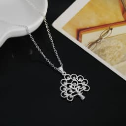 URMYLADY 45cm 925 Sterling Silver fine tree Pendant Necklace For Women Fashion charms Christmas gifts party Wedding Jewelry