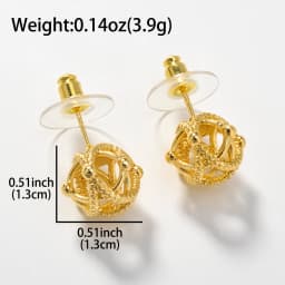 Gold Plated Bohemia Bride Earrings Luxury Dubai Jewelry for Women Wedding Valentine Anniversary Birthday Christmas Gift
