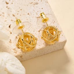 Gold Plated Bohemia Bride Earrings Luxury Dubai Jewelry for Women Wedding Valentine Anniversary Birthday Christmas Gift