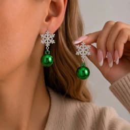 Luxury Sparking Crystal Snowflake Earrings For Women Shiny Zircon Imitation Pearl Earring Christmas New Year Party Jewelry Gifts