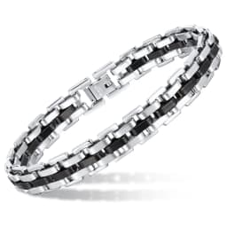 Stylish Strap Chain Boys Men Bracelets Stainless Steel Links Wristband, Father's Day Dad for Birthday Christmas Gift Jewelry