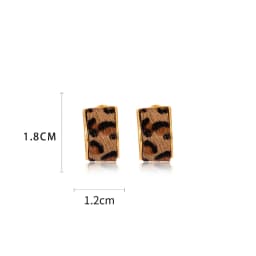 Light Luxury Leopard Print Metal C-shaped 2025 Women's Hanging Earrings Christmas Party Unusual Ear Accessories Trendy Jewelry
