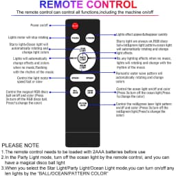 Sound Activated 10W Party Light Disco Ball Light Dj Laser Disco Lamp Ocean Star Christmas Projector Dance Light with Remote