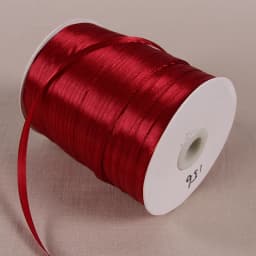 Single Face Satin Ribbon Bright Red 25 Yards Wholesale DIY Supplies Gift Wrapping Christmas Apparel Sewing Fabric Ribbon