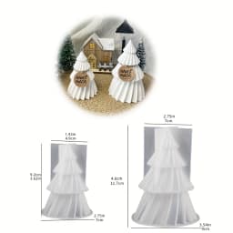 2pcs DIY Resin Molds for Christmas Tree Ornaments - Silicone Candle, Plaster, and Resin Crafting Molds with Festive Snowflake