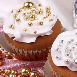 85g Mini Gold Ball Cake Topper Cake Decorations for Cupcakes Cake Ice Cream Christmas Birthday Babyshower Wedding Decorations