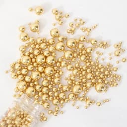 85g Mini Gold Ball Cake Topper Cake Decorations for Cupcakes Cake Ice Cream Christmas Birthday Babyshower Wedding Decorations