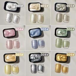 9 Colors Pearl Gloss Solid Nail Polish New Popular Pat-Pat Gel Nail Polish Semi-Permanent Nail Art Soak off UV LED Gel Christmas