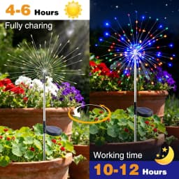 Solar Garden Lights 460LED Firework Lights Fairy Light Suitable for Courtyard Party Outdoor Decorative Garden Lights Christmas