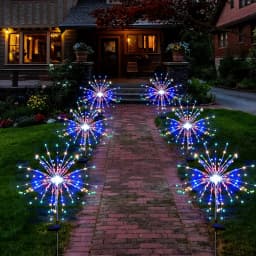 Solar Garden Lights 460LED Firework Lights Fairy Light Suitable for Courtyard Party Outdoor Decorative Garden Lights Christmas