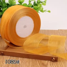 (50yards/roll) 12/15/20/25/40mm Organza Ribbon Gift Wrapping Decoration Christmas Silk Ribbons for Wedding DIY Craft Handmade