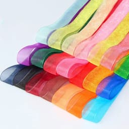 (50yards/roll) 12/15/20/25/40mm Organza Ribbon Gift Wrapping Decoration Christmas Silk Ribbons for Wedding DIY Craft Handmade