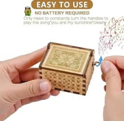 2026 HOT Commemorative Music Box Hand Crank Holiday Gift Christmas Gift Wooden Simpson Music Box Pink Panther Music Box
