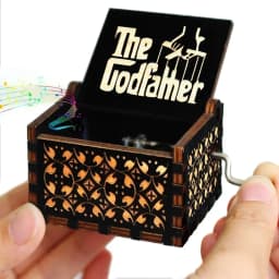 2026 HOT Commemorative Music Box Hand Crank Holiday Gift Christmas Gift Wooden Simpson Music Box Pink Panther Music Box