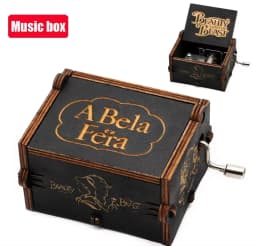 2026 HOT Commemorative Music Box Hand Crank Holiday Gift Christmas Gift Wooden Simpson Music Box Pink Panther Music Box